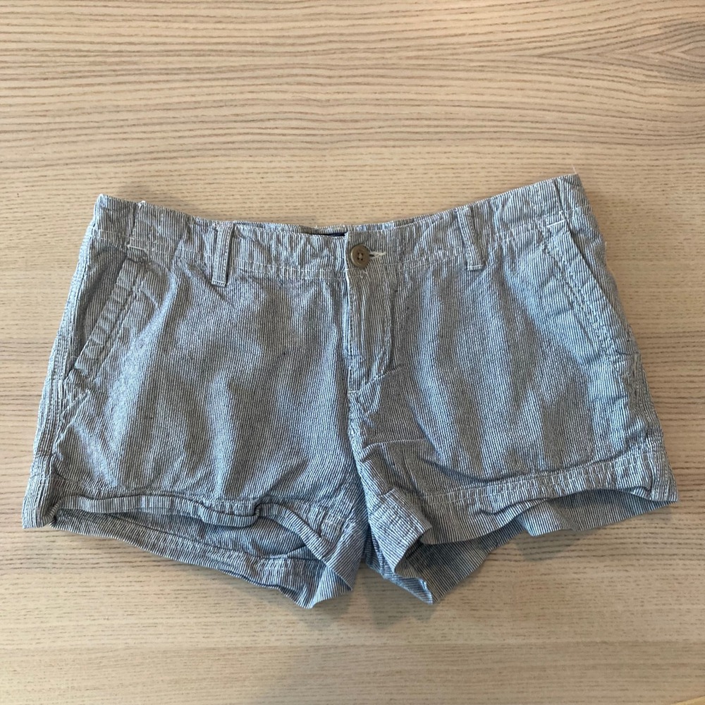 The North Face Women's Light Blue Striped Shorts